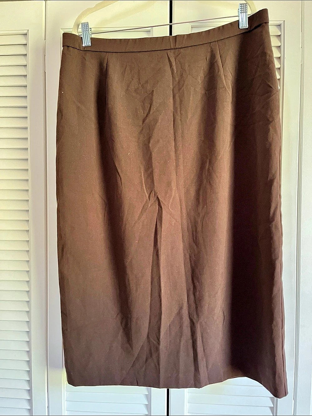 dressbarn Brown Midi Skirt Size 14W Like New